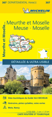 Cartes départementales n.307 : Meurthe et Mosell, Meuse, Moselle