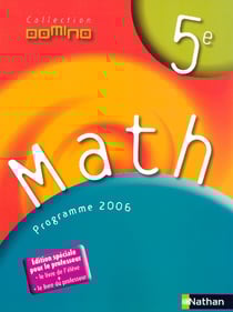 Math - 5eme - livre du professeur - programme 2006
