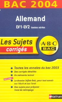 Bac 2003/2004 allemand corriges n19