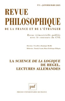 La science de la logique de Hegel : Lectures allemandes (édition 2025)