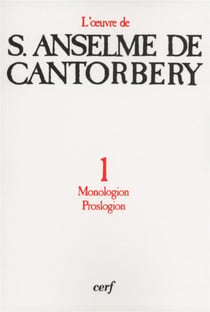 Monologion - Proslogion - tome 1