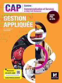Gestion appliquée - CAP cuisine, commercialisation et services en HCR - livre élève