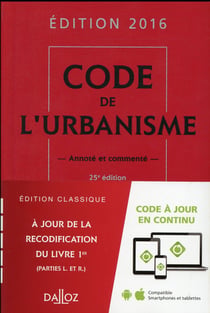 CODE DE L'URBANISME COMMENTE