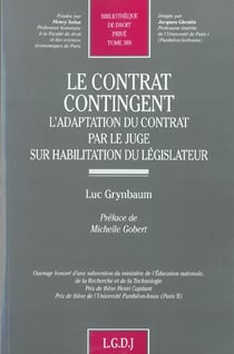 Le contrat contingent - l'adaptation du contrat par le juge sur habilitation du - vol389