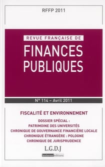 Revue française de finances publiques n.114 : fiscalité et environnement