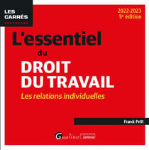 L'essentiel du droit du travail : les relations individuelles - une présentation complète et à jour du travail applicable en 2022 (5e édition)
