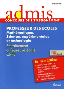 Professeur des écoles - mathématiques, sciences expérimentales, technologie - entraînement