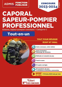 Concours caporal sapeur-pompier professionnel : tout-en-un catégorie C - concours externe (édition 2023/2024)