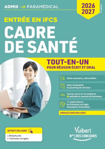 Concours Cadre de santé - Entrée en IFCS - Tout-en-un : Concours 2026-2027