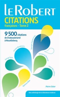 Dictionnaire Le Robert citations françaises Tome 2 (édition 2015)