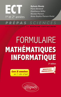 Formulaire mathématiques - informatique : ECT 1re et 2e années - programme 2022