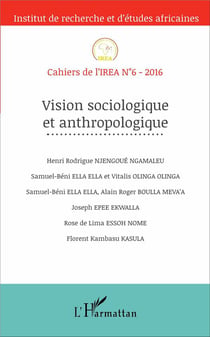 Cahiers de l'IREA Tome 6 : vision sociologique et anthropologique (édition 2016)