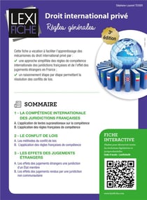Droit international privé - règles générales (3e édition)