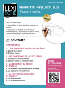 Propriété intellectuelle - dessins et modèles