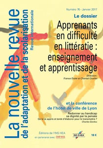 NOUVELLE REVUE DE L'ADAPTATION ET DE LA SCOLARISATION