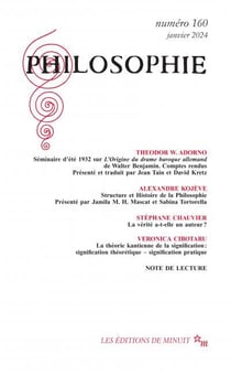 Revue Philosophie n.160 : Janvier 2024