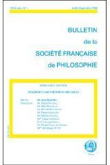 Bulletin de la societe francaise de philosophie - esquisse d'une théorie du religieux