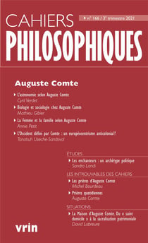 Cahiers philosophiques n.166 : Auguste Comte