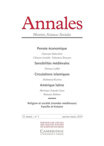 Annales. histoire sciences sociales, n  1-2019
