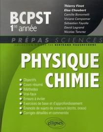 Physique chimie - bcpst - 1ère année