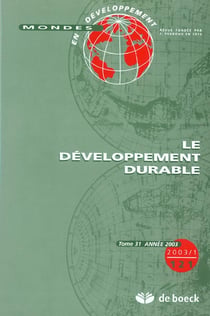 Mondes en développement n.121 : le développement durable