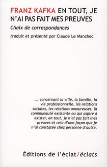En tout, je n'ai pas fait mes preuves - choix de correspondances