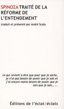 Traité de la réforme de l'entendement