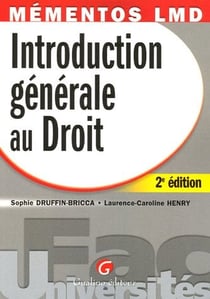 Mementos lmd. introduction generale au droit, 2eme edition