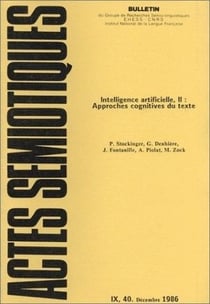Intelligence artificielle Tome 2 - approches cognitives du textes