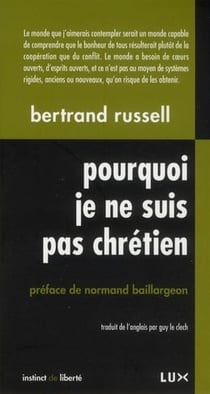Pourquoi je ne suis pas chrétien