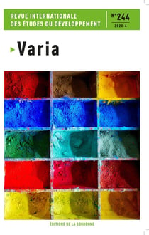 Revue internationale des études du développement n.244 : varia