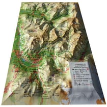 Carte en relief du massif du Haut-Giffre réserve de Sixt-Passy