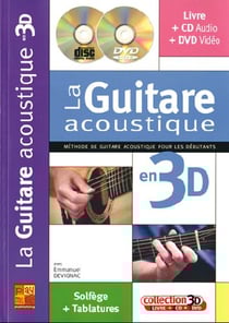 La guitare acoustique en 3d - solfèges + tablatures