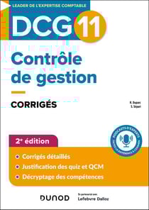 DCG 11 : Contrôle de gestion - Corrigés (2e édition)