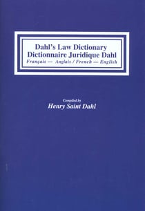 Dictionnaire juridique francais-anglais anglais-francais