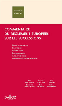 Commentaire du réglement européen sur les successions