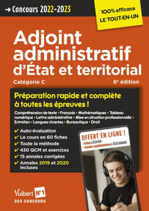 Concours adjoint administratif d'Etat et territorial : préparation rapide et complète