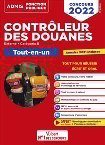 Concours contrôleur des douanes : catégorie B - tout-en-un branches opérations commerciales, surveillance