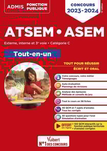 Concours ATSEM et ASEM : catégorie C tout-en-un - agent (territorial) spécialisé des écoles maternels (édition 2023/2024)