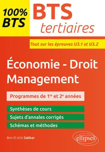 BTS tertiaires - économie, droit, management - épreuves U3.1 et U3.2