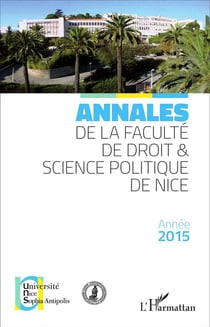 Annales de la faculté  de droit et science politique de Nice - année 2015