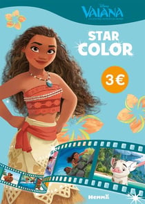 Super color - vaiana, la légende du bout du monde - fond fleuri