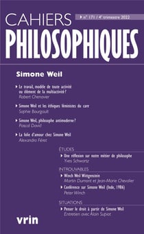 Cahiers philosophiques n.171 : Simone Weil