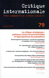 Revue critique internationale n.79 : les villages stratégiques : politiques contre-insurrectionnelles et regroupements de population