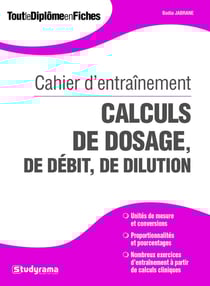Calculs de doses - cahier d'entraînement