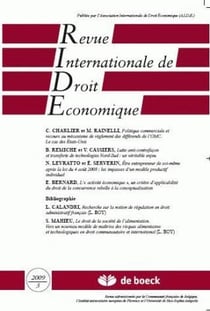 Revue internationale de droit économique n.2009/3