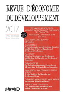 Revue d'économie du développement 2017/3-4 - The Annual AFD-World Bank Migration and Development Con