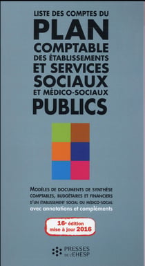 Liste des comptes du plan comptable des etablissements et services sociaux et me