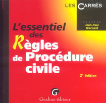 Essentiel des regles de procedure civile, 2eme edition (l') (2e edition)