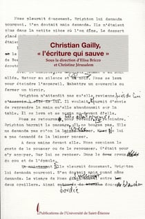 Christian gailly l'écriture qui sauve
